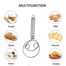 Load image into Gallery viewer, Dishwasher Safe Danish Dough Whisk, Stainless Steel Bread Whisk, Bread Mixer Making Tools
