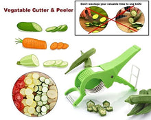 Load image into Gallery viewer, 2 in 1 Vegetable Cutter with Peeler (Multicolour) / 2 in 1 Veg Cutter Stainless Steel 5 Blade Vegetable &amp; Fruit Cutter for Kitchen - Pack of 1
